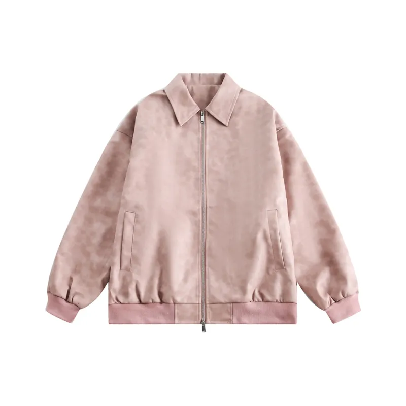 FlyboyCsc Leather Jacket Unisex Pink-0