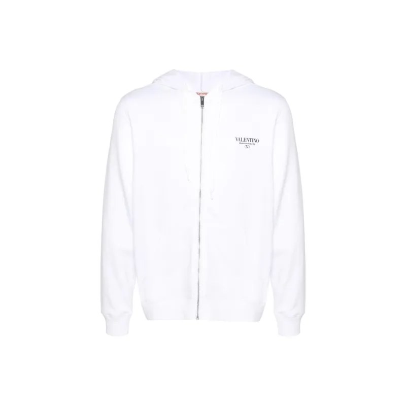 Valentino Logo print Zip up Hoodie-0