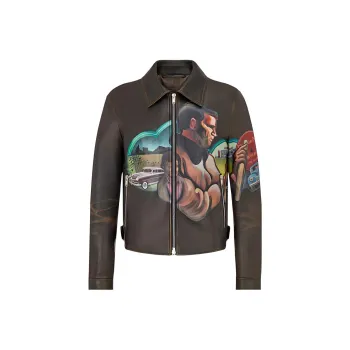 DIOR Quarterly New Products Leather Jackets Men Brown
