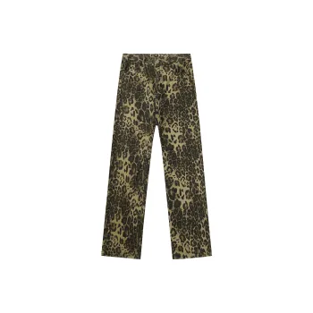 Michael Rock Jeans Unisex Leopard Print