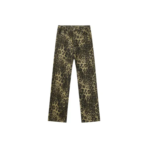 Michael Rock Jeans Unisex Leopard Print