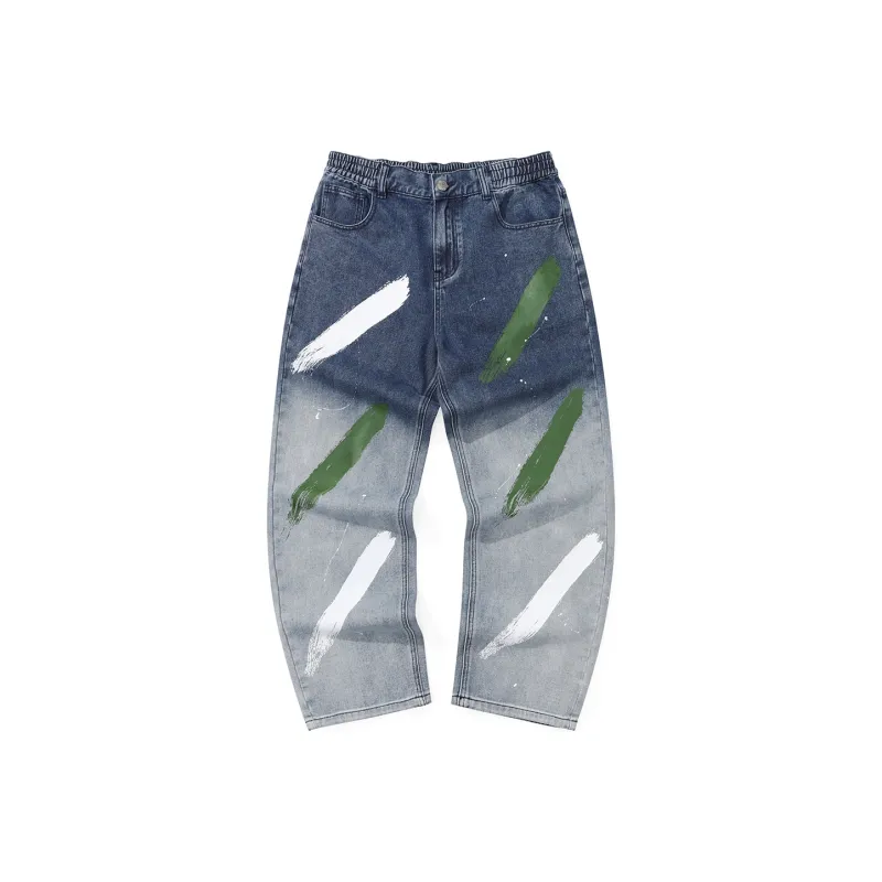 XXGOGO Straight Jeans Unisex Gradient Blue-0
