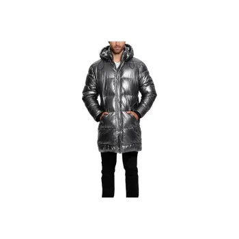 GUESS FW23 Jackets Coats Men's Silver