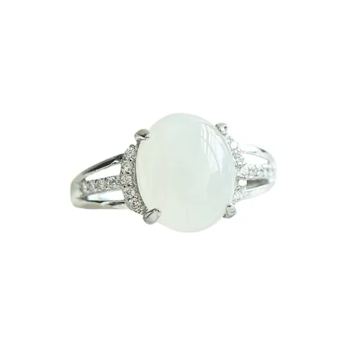 Jade Ink Love Hetian Jade Rings White Jade Unisex