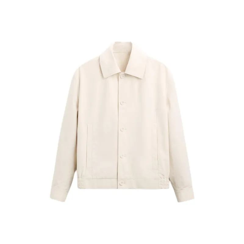 ZARA Jackets & Coats Men's Raw White-0