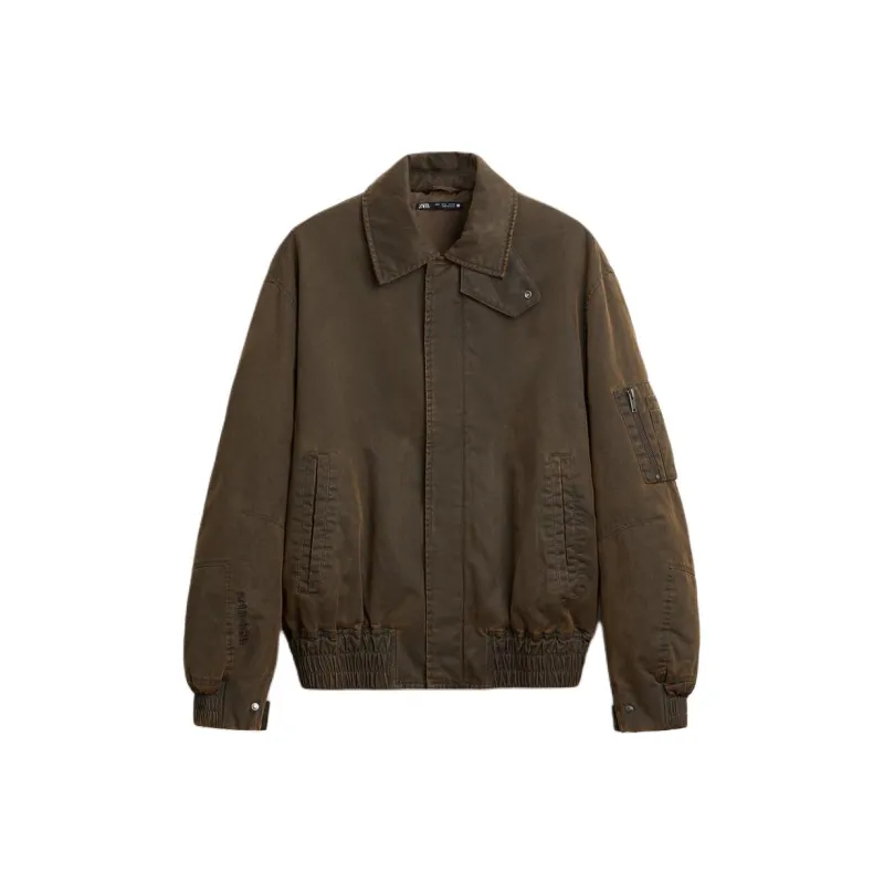 ZARA Jackets & Coats Men's Brown-0