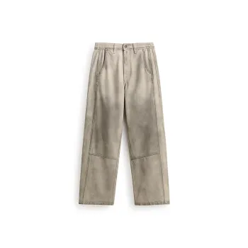 ZENGZHI Jeans Unisex Dirty Apricot