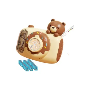 TEMI Fully Automatic Cartoon Camera With Electric Light, Non Leakage Design Bubble Machines