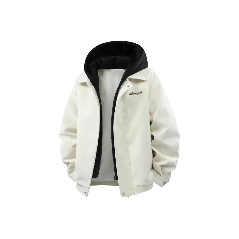 ROBINHOOD Jackets Coats Unisex Pink Black Cap-2