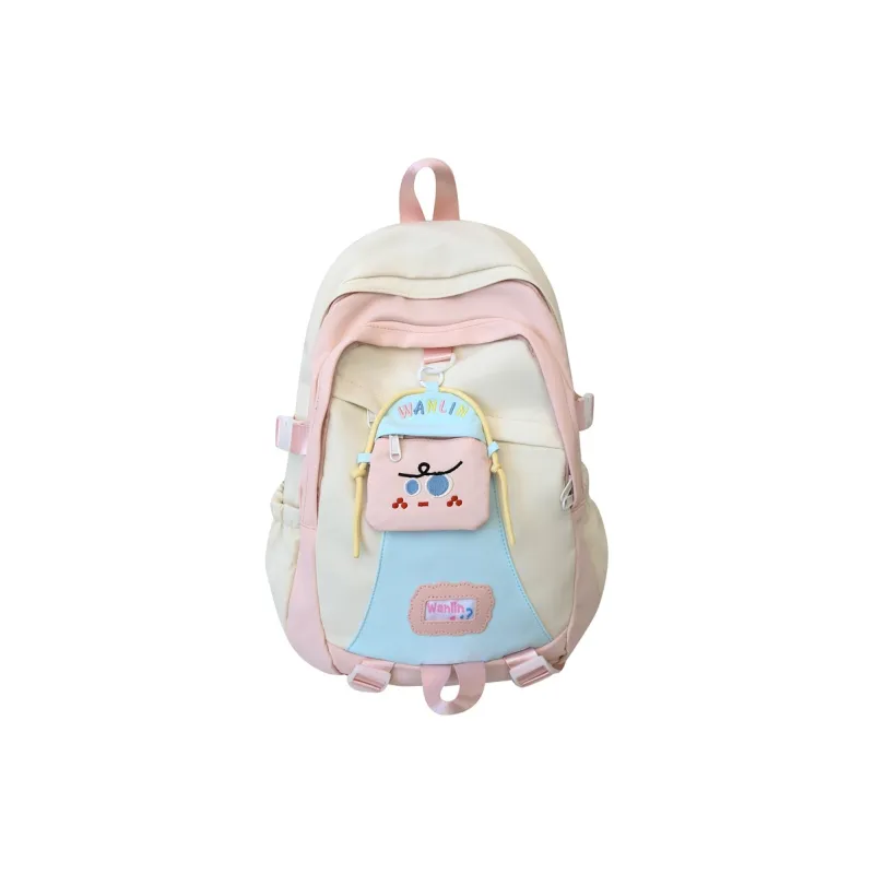 URBAN FOREST Nylon Backpack Women's Blue/Green/Pink/Black-11