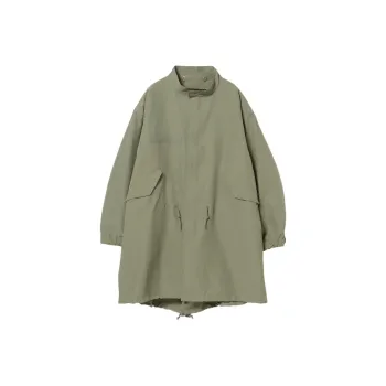 Beams Trench Coat Men's Olive Green