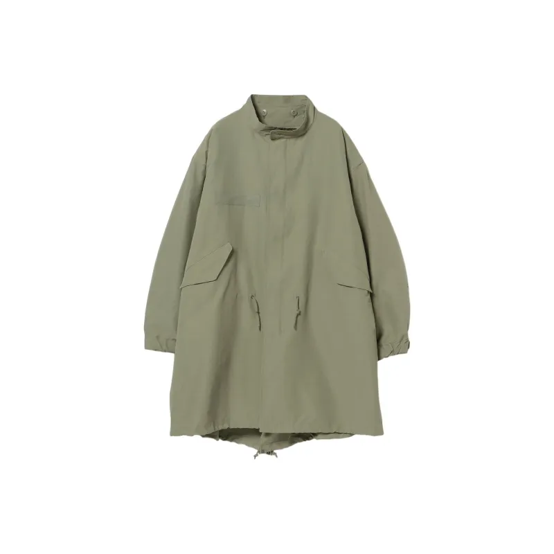 Beams Trench Coat Men's Olive Green-0