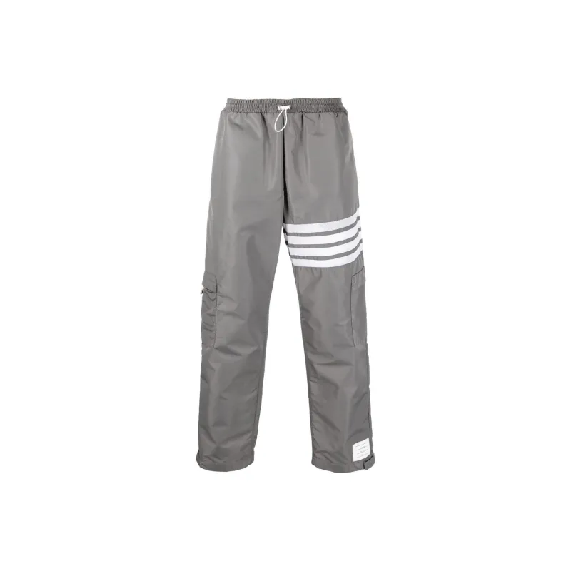 THOM BROWNE High Waist 4-Bar Striped Track Pants-0