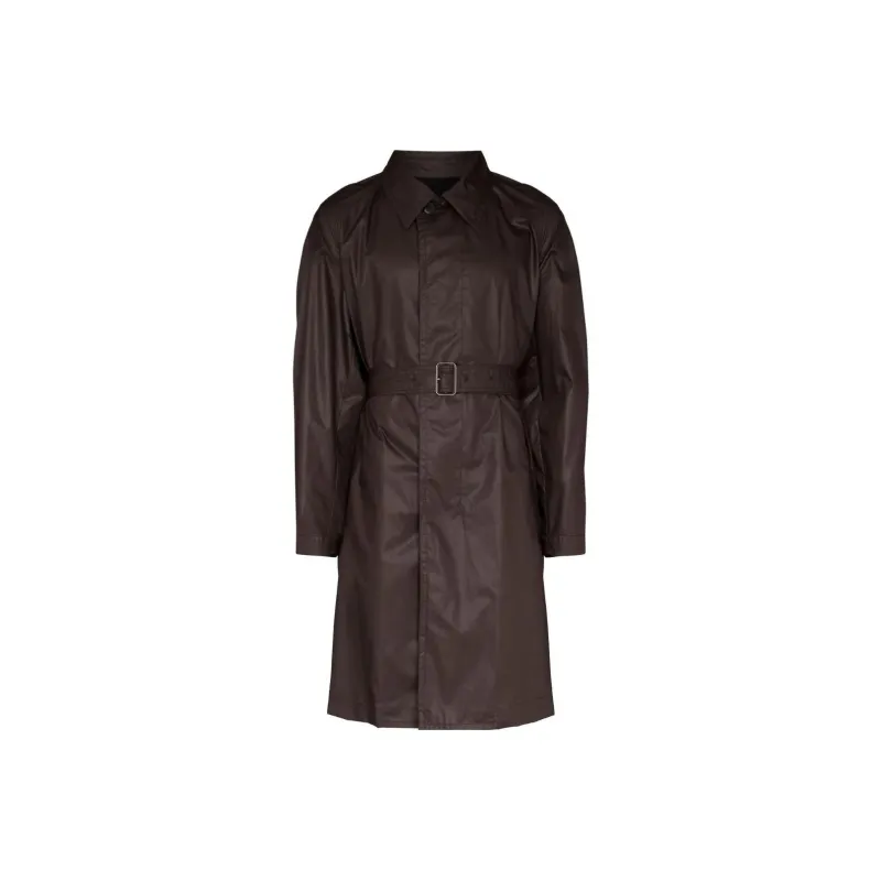 Ferragamo Trench Coats Men Coffee-0