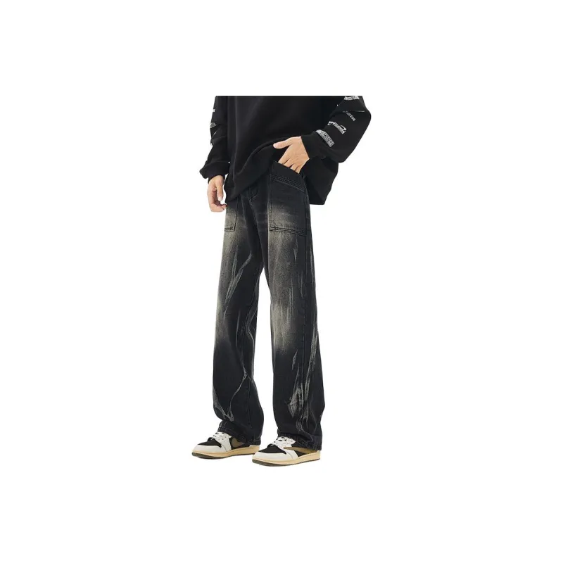 NVRFRGT Jeans Unisex Black Gray Color-0
