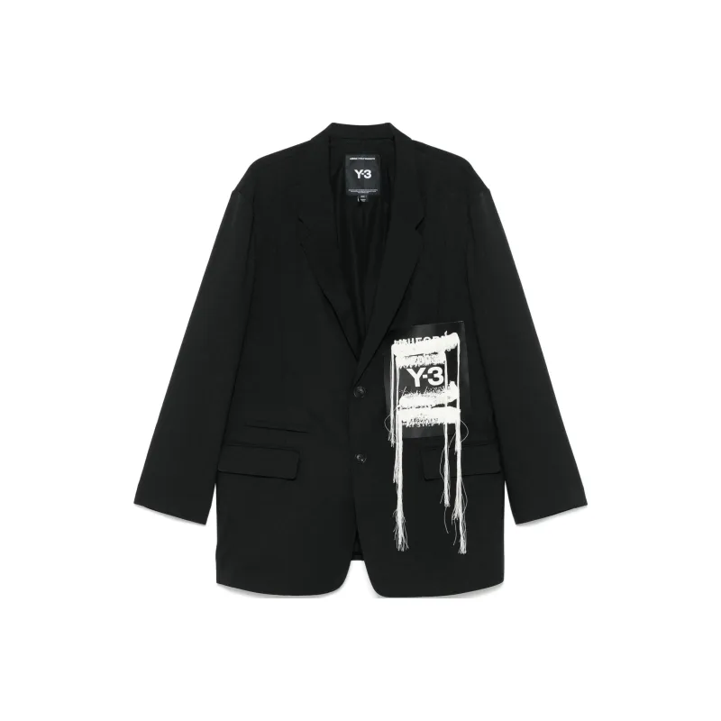 Y 3 Free Shipping With AdiClub Y 3 Sport Uniform Patch Blazer-0