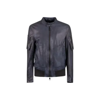 Neil Barrett Leather Jackets Men Black
