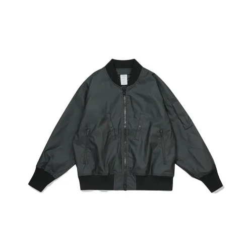 SET FUNS Spring And Fall Season Outdoor Style Leather Jacket Brand Logo Unisex Charcoal Black