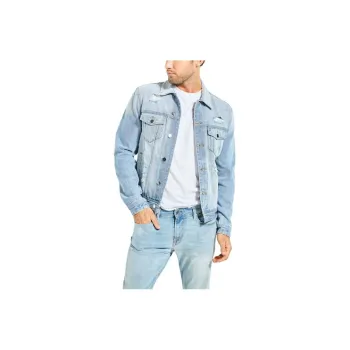 GUESS Dillon Light Wash Denim Jacket Jackets Coats Men's Blue