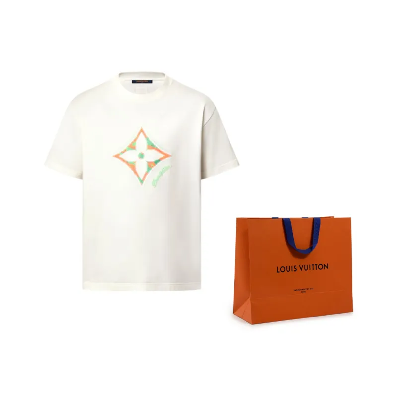 LOUIS VUITTON Monogram Flower 3D Gradient Print T Shirt-6