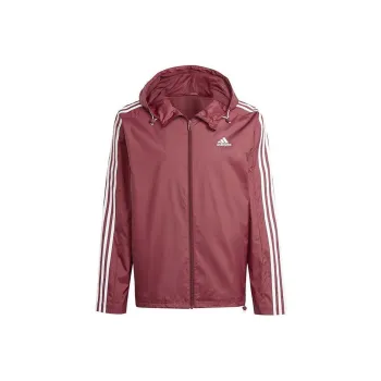 Adidas Essential3 Stripes Jackets Coats Men's Deep Red