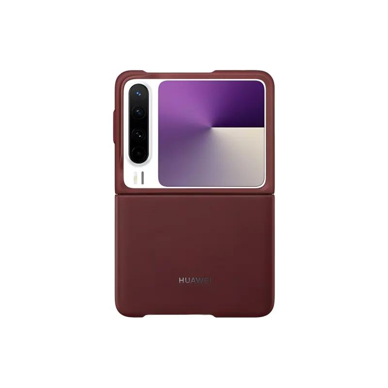 HUAWEI Vegan Leather Material Impact Resistant, Anti Scratch Phone Cases Compatibility With Pura X Solid Color-3