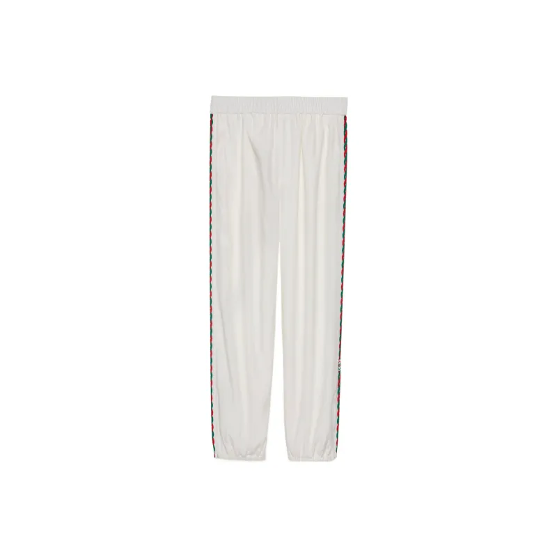GUCCI SS22 Knitted Sports Pants Men's White-0