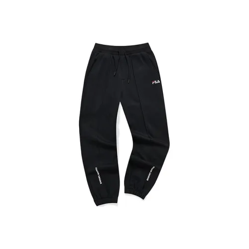 FILA FUSION BASEBALL Series Knitted Sports Pants Men's Pitch Black