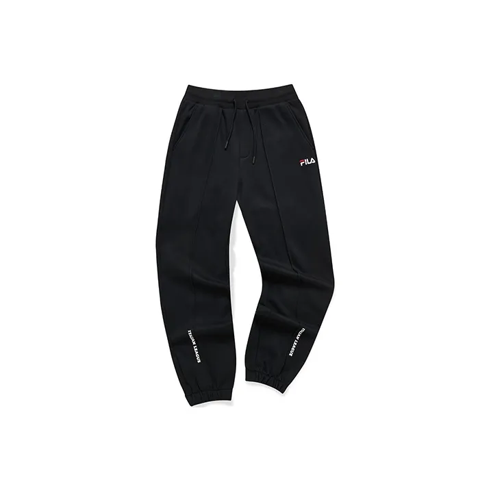 FILA FUSION BASEBALL Series Knitted Sports Pants Men's Pitch Black-0