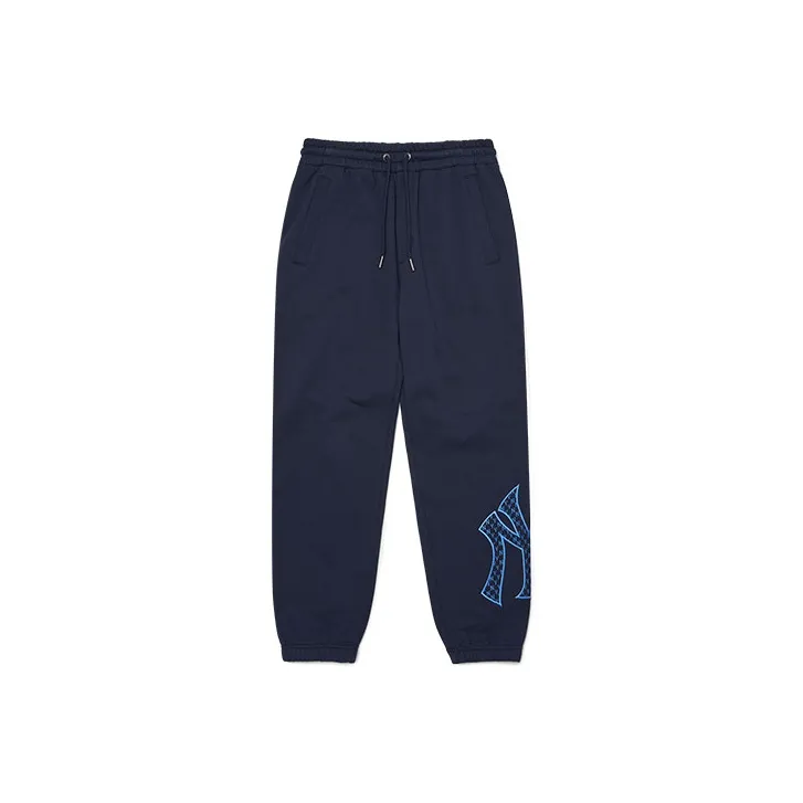 MLB New York Yankees Knitted Sweatpants Unisex Navy-0