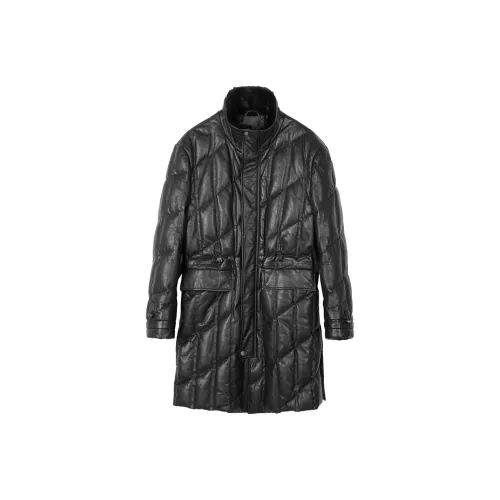 DAVID NAMAN FW23 Leather Jacket Men's Black