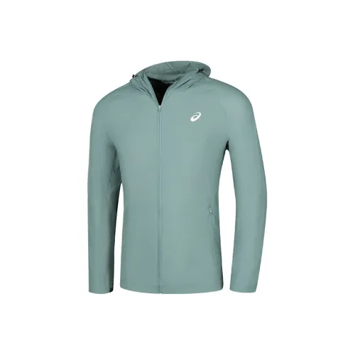 Asics Jackets Coats Men's Gray Green