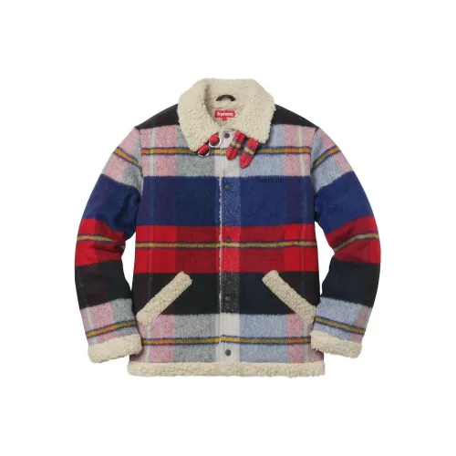 Supreme Plaid Shearling Bomber