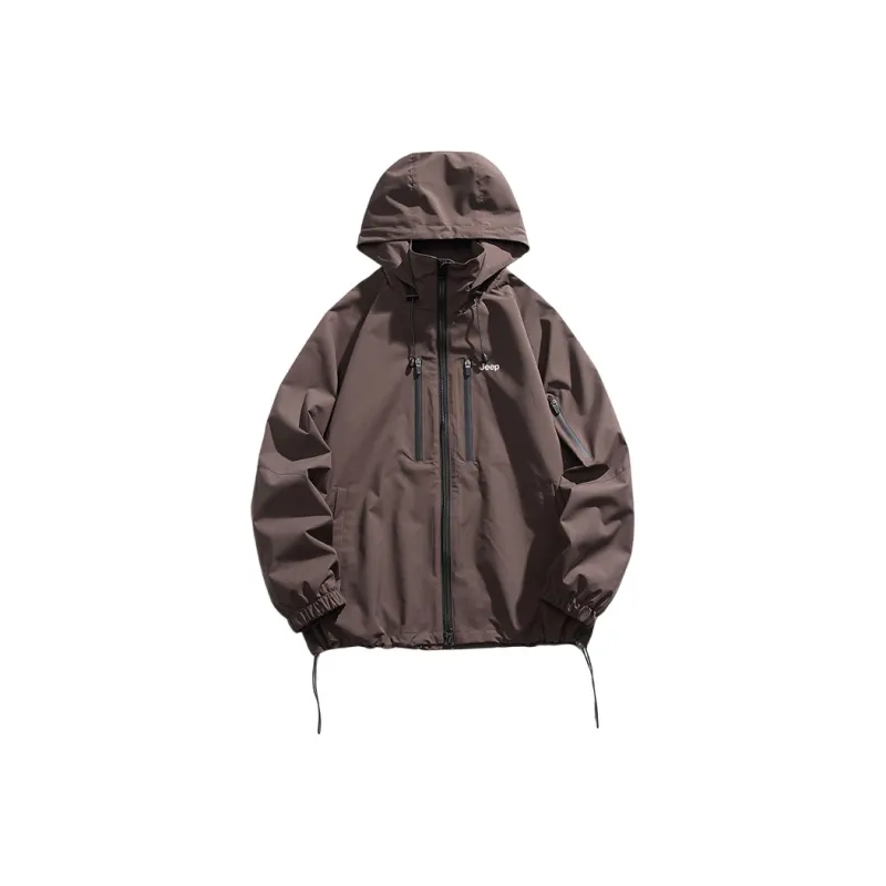 Jeep Minimalist Style Windproof And Waterproof Long Sleeved Jackets & Coats Unisex-2