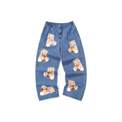 BIRDTALK Jeans Unisex Denim Blue