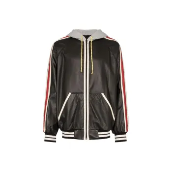 GUCCI Leather Jacket Men's Black