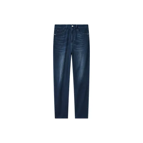 Jiumuwang Men's Pants Expert Jeans Fitted Version Men's Cobalt Blue+Fitted Version