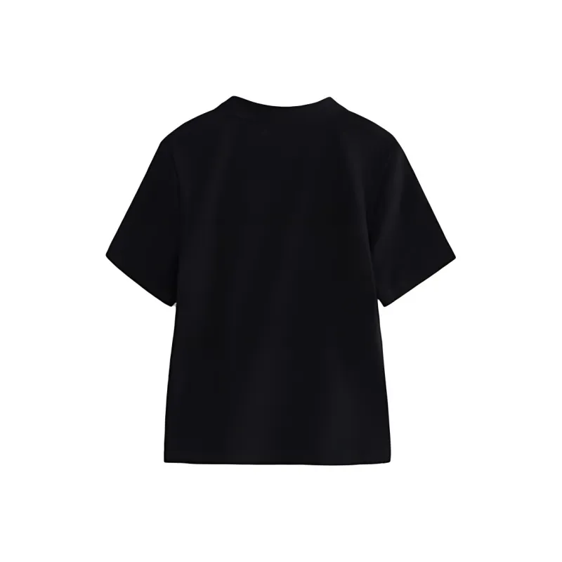 Alxnan Set in Sleeve T Shirt Women's Black-1