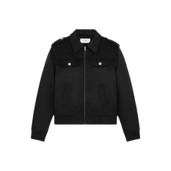 CELINE Military Blouson In Cashmere Cloth