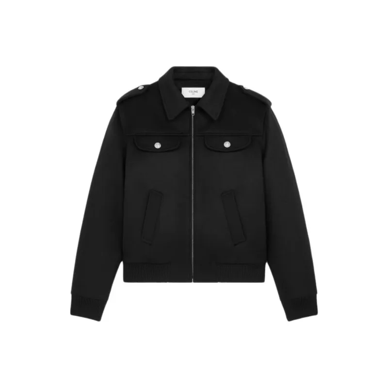 CELINE Military Blouson In Cashmere Cloth-0