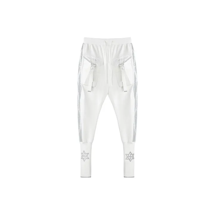 NORVINCY Mecha 3D Effect Magnetic Snap Pocket Knitted Sweatpants Men's-2