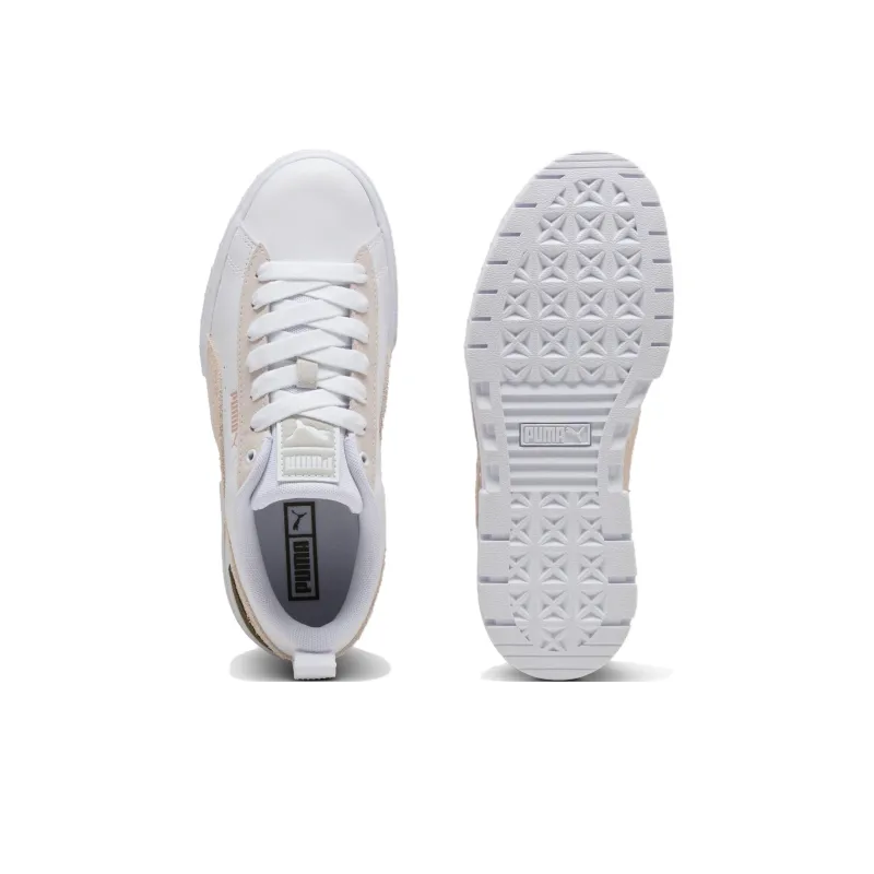 PUMA Maze Slip Resistant Waterproof Cushioning Low Top Skateboard Shoes Women's White-3