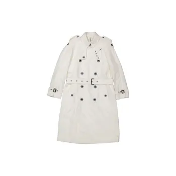 Burberry Trench Coats Men White
