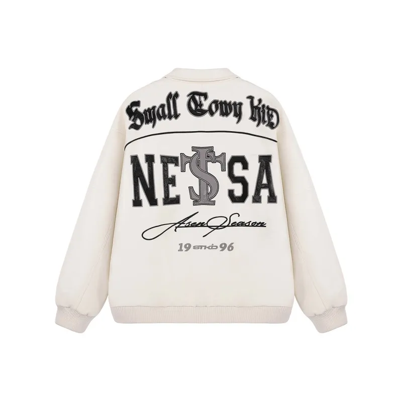 STK SMALL TOWN KID Leather Jacket Unisex-0