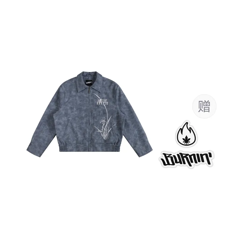BURNIN Jackets Unisex Blue Gray-0
