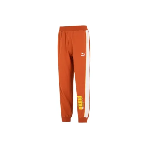 PUMA Knitted Sports Pants Men's Orange
