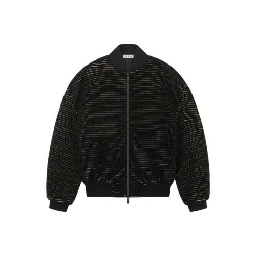 Fear Of God SS24 Season 8 Collection Wool Cotton Corduroy Bomber Jackets & Coats Unisex Black