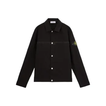 STONE ISLAND Logo Patch Shirt Jacket