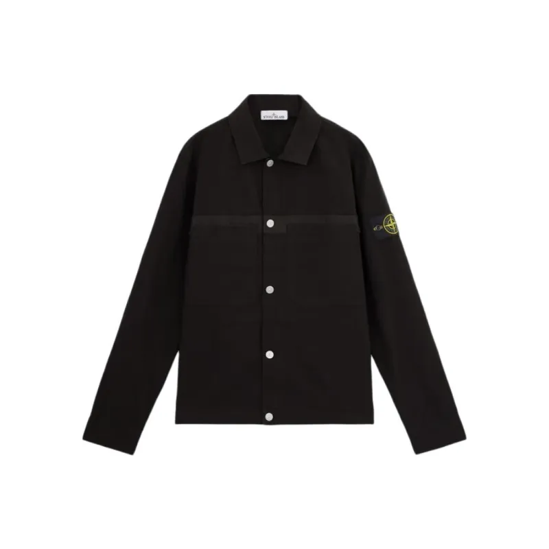STONE ISLAND Logo Patch Shirt Jacket-0