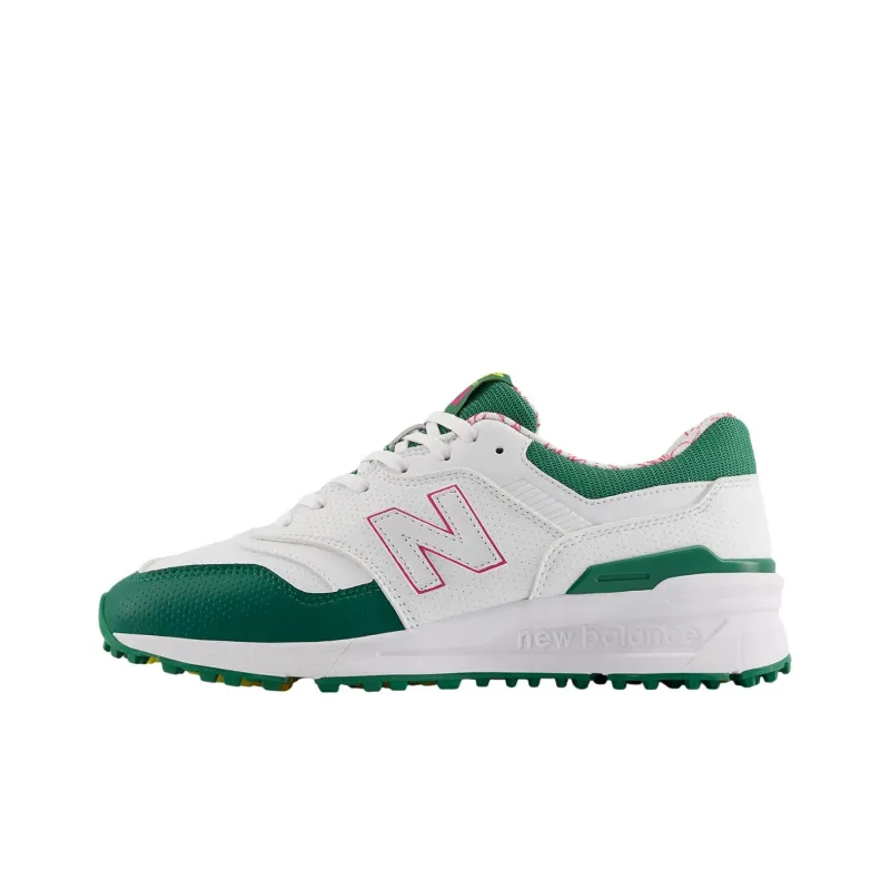 New Balance NB 997 Anti Slip Wear Resistant Low Top Golf Shoes Unisex White Green-0